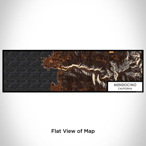 Flat View of Map Custom Mendocino California Map Enamel Mug in Ember