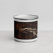 Front View Custom Mendocino California Map Enamel Mug in Ember