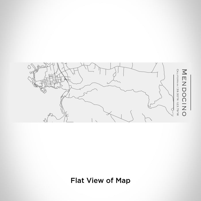 Rendered View of Mendocino California Map Engraving on 10oz Stainless Steel Insulated Cup with Sliding Lid in White