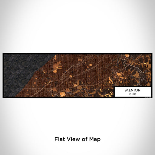 Flat View of Map Custom Mentor Ohio Map Enamel Mug in Ember