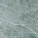Merced California Map Print in Afternoon Style Zoomed In Close Up Showing Details