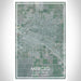 Merced California Map Print Portrait Orientation in Afternoon Style With Shaded Background