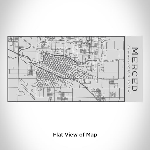 Rendered View of Merced California Map Engraving on 17oz Stainless Steel Insulated Cola Bottle