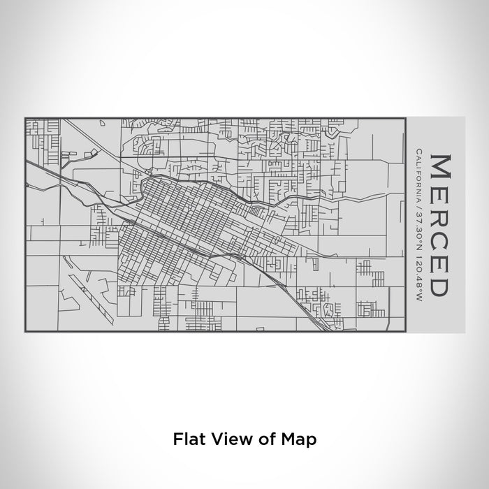 Rendered View of Merced California Map Engraving on 17oz Stainless Steel Insulated Cola Bottle