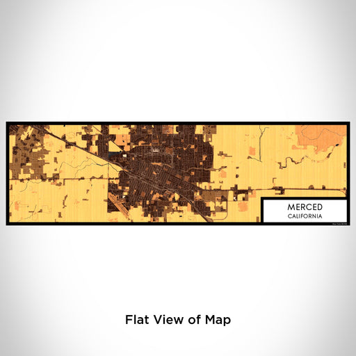 Flat View of Map Custom Merced California Map Enamel Mug in Ember
