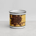 Front View Custom Merced California Map Enamel Mug in Ember