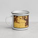 Left View Custom Merced California Map Enamel Mug in Ember