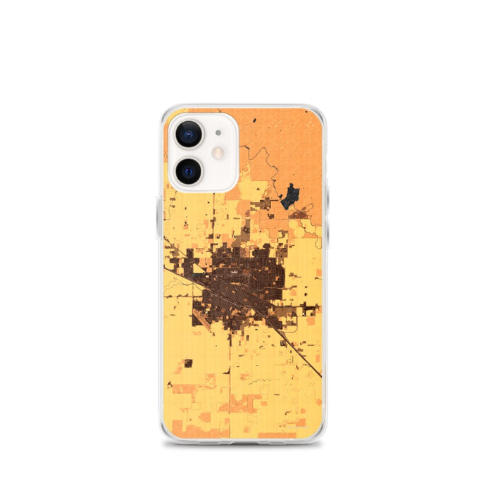Custom Merced California Map iPhone 12 mini Phone Case in Ember