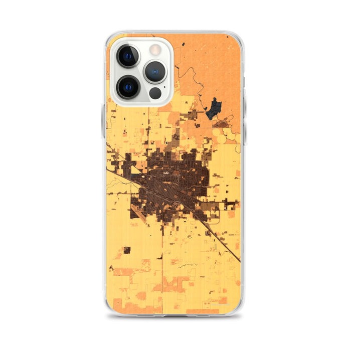 Custom Merced California Map iPhone 12 Pro Max Phone Case in Ember