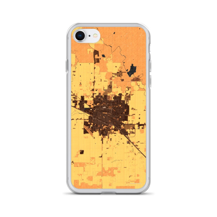 Custom Merced California Map iPhone SE Phone Case in Ember