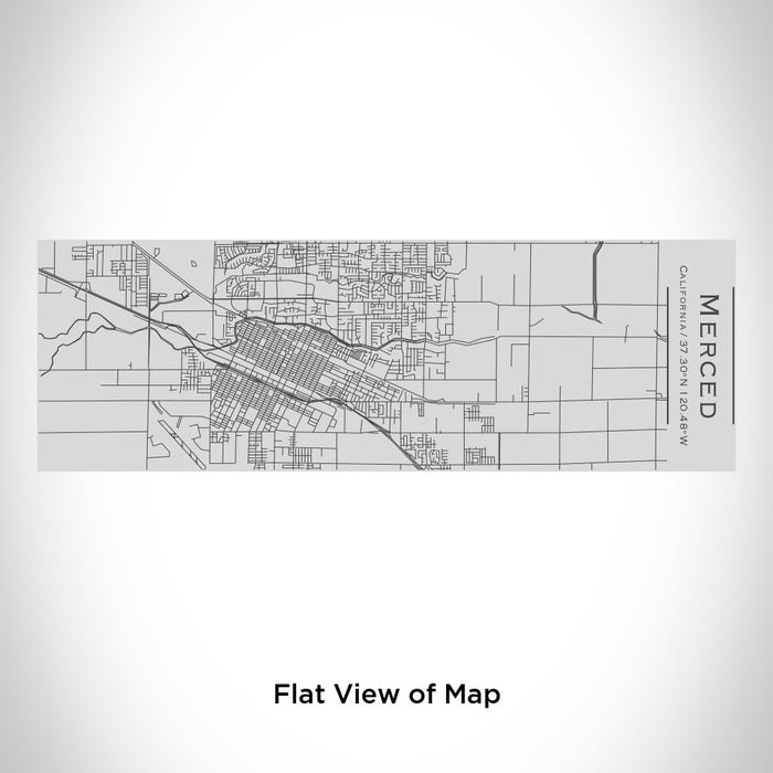 Rendered View of Merced California Map Engraving on 10oz Stainless Steel Insulated Cup with Sipping Lid