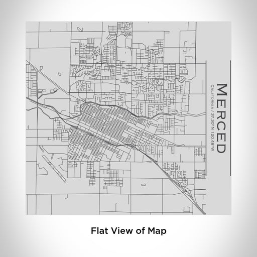 Rendered View of Merced California Map Engraving on 17oz Stainless Steel Insulated Tumbler
