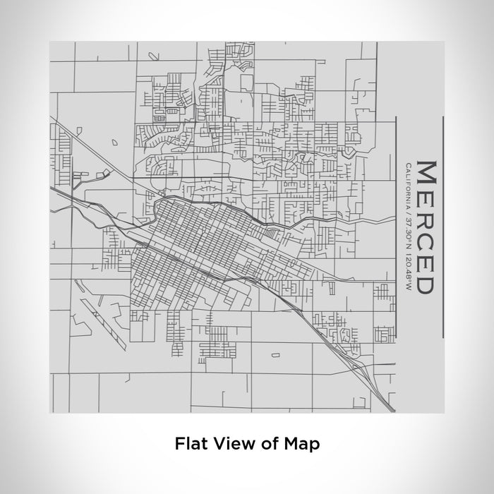 Rendered View of Merced California Map Engraving on 17oz Stainless Steel Insulated Tumbler