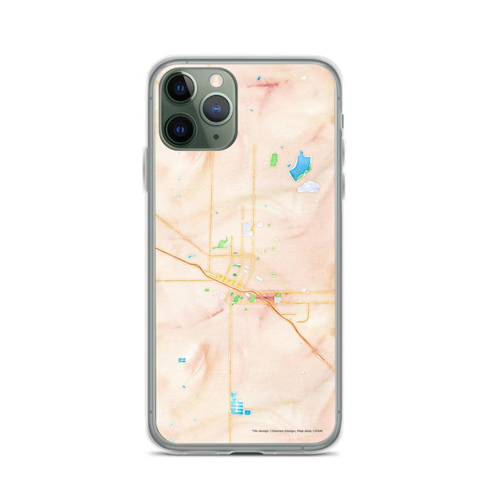 Custom Merced California Map Phone Case in Watercolor