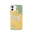 Custom Merced California Map iPhone 12 Phone Case in Woodblock