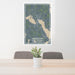 24x36 Meredith New Hampshire Map Print Portrait Orientation in Afternoon Style Behind 2 Chairs Table and Potted Plant