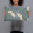 Person holding 20x12 Custom Meredith New Hampshire Map Throw Pillow in Afternoon