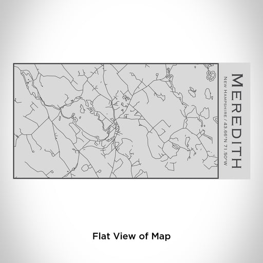 Rendered View of Meredith New Hampshire Map Engraving on 17oz Stainless Steel Insulated Cola Bottle