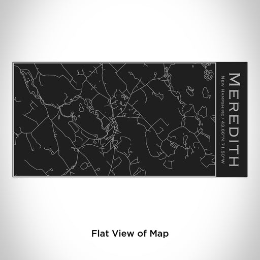 Rendered View of Meredith New Hampshire Map Engraving on 17oz Stainless Steel Insulated Cola Bottle in Black
