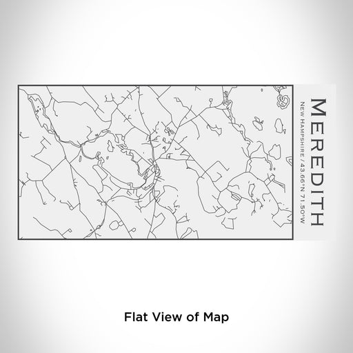 Rendered View of Meredith New Hampshire Map Engraving on 17oz Stainless Steel Insulated Cola Bottle in White