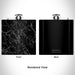 Rendered View of Meredith New Hampshire Map Engraving on 6oz Stainless Steel Flask in Black
