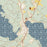 Meredith New Hampshire Map Print in Woodblock Style Zoomed In Close Up Showing Details