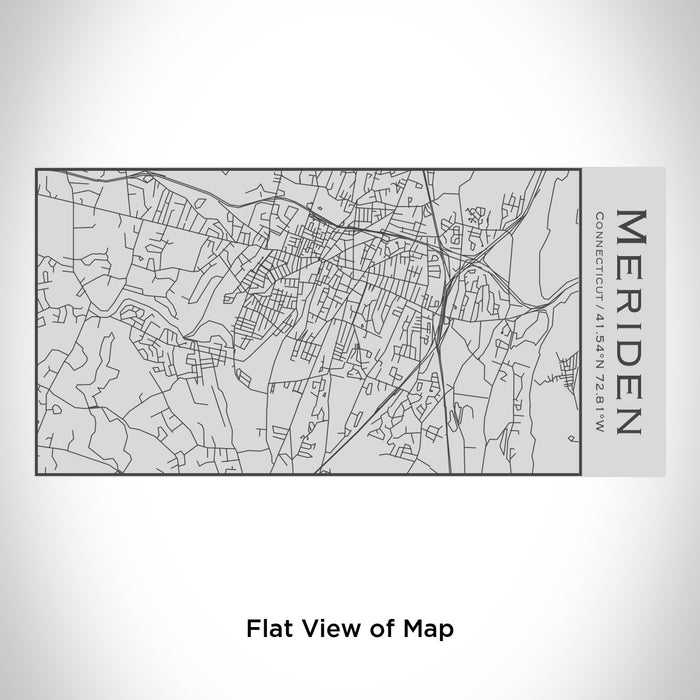 Rendered View of Meriden Connecticut Map Engraving on 17oz Stainless Steel Insulated Cola Bottle