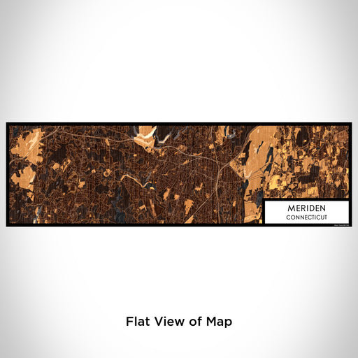 Flat View of Map Custom Meriden Connecticut Map Enamel Mug in Ember