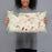 Person holding 20x12 Custom Meriden Connecticut Map Throw Pillow in Woodblock