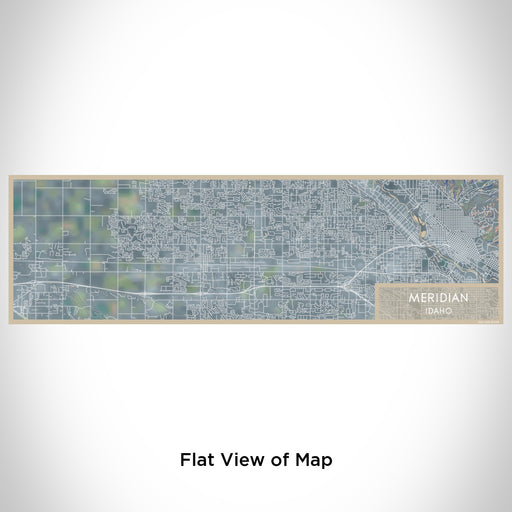 Flat View of Map Custom Meridian Idaho Map Enamel Mug in Afternoon
