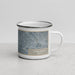 Right View Custom Meridian Idaho Map Enamel Mug in Afternoon