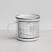Left View Custom Meridian Idaho Map Enamel Mug in Classic