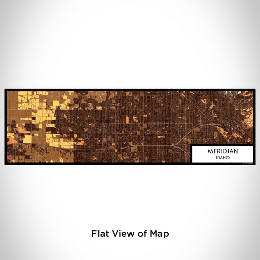 Flat View of Map Custom Meridian Idaho Map Enamel Mug in Ember