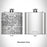 Rendered View of Meridian Idaho Map Engraving on 6oz Stainless Steel Flask