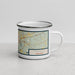 Right View Custom Meridian Mississippi Map Enamel Mug in Woodblock