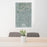 24x36 Mesa Arizona Map Print Portrait Orientation in Afternoon Style Behind 2 Chairs Table and Potted Plant