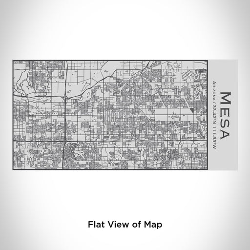 Rendered View of Mesa Arizona Map Engraving on 17oz Stainless Steel Insulated Cola Bottle
