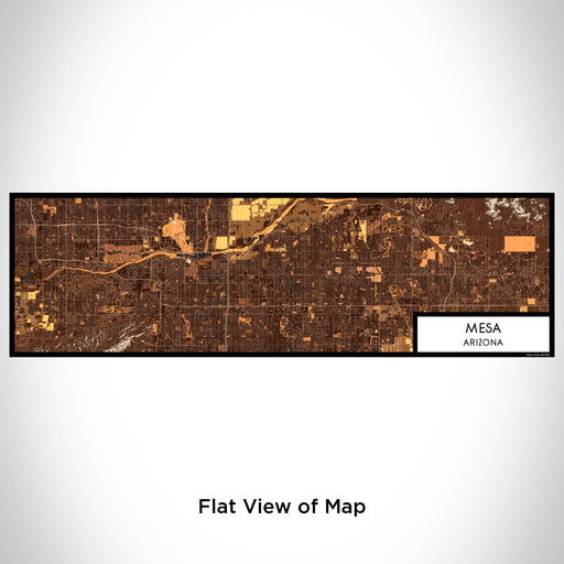 Flat View of Map Custom Mesa Arizona Map Enamel Mug in Ember