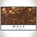 Mesa Arizona Map Print Landscape Orientation in Ember Style With Shaded Background