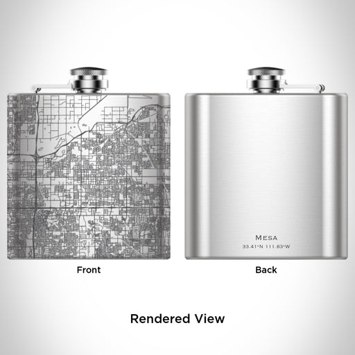 Rendered View of Mesa Arizona Map Engraving on undefined
