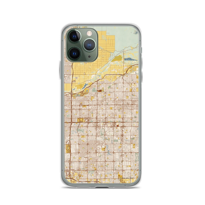 Custom Mesa Arizona Map Phone Case in Woodblock