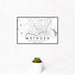 12x18 Methuen Massachusetts Map Print Landscape Orientation in Classic Style With Small Cactus Plant in White Planter