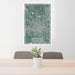 24x36 Methuen Massachusetts Map Print Portrait Orientation in Afternoon Style Behind 2 Chairs Table and Potted Plant