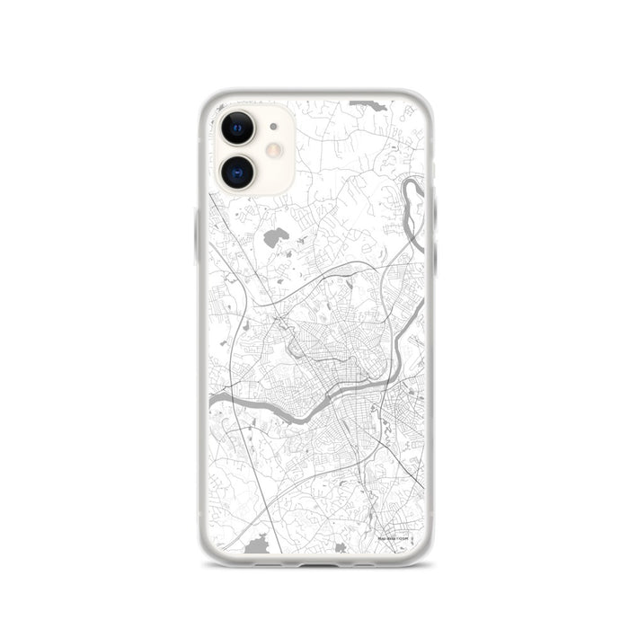 Custom iPhone 11 Methuen Massachusetts Map Phone Case in Classic