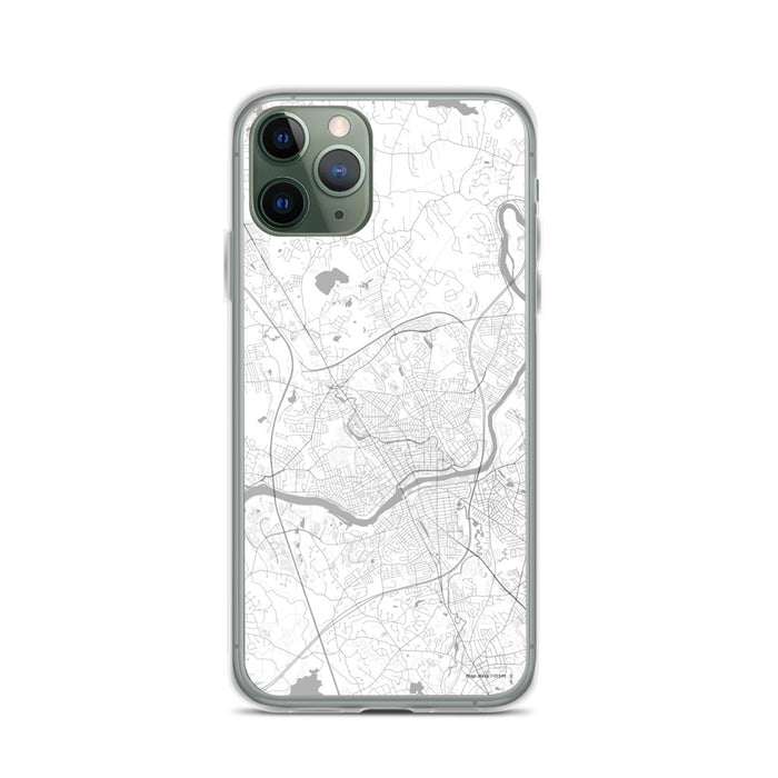 Custom iPhone 11 Pro Methuen Massachusetts Map Phone Case in Classic