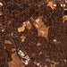 Methuen Massachusetts Map Print in Ember Style Zoomed In Close Up Showing Details