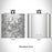 Rendered View of Methuen Massachusetts Map Engraving on 6oz Stainless Steel Flask