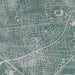 Metuchen New Jersey Map Print in Afternoon Style Zoomed In Close Up Showing Details