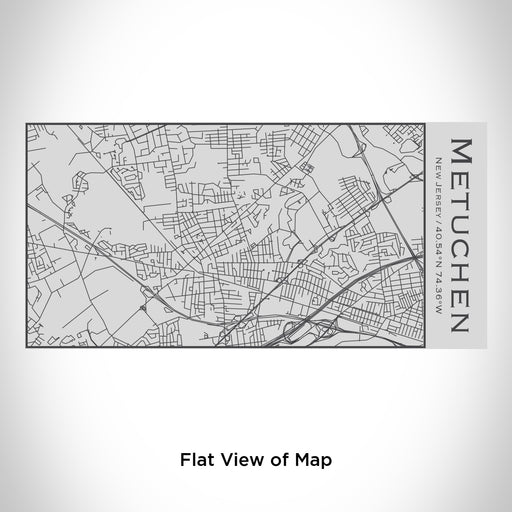 Rendered View of Metuchen New Jersey Map Engraving on 17oz Stainless Steel Insulated Cola Bottle
