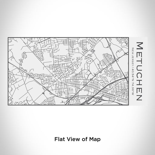 Rendered View of Metuchen New Jersey Map Engraving on 17oz Stainless Steel Insulated Cola Bottle in White